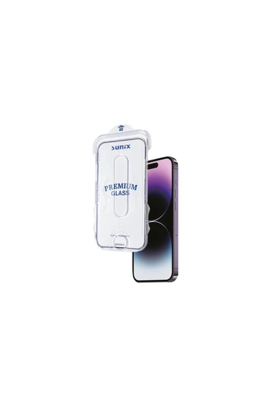 SUNİX Iphone 12 Pro Max Ile Uyumlu Kolay Uygulama Aparatlı Premium Ekran Koruyucu Cam ürün görseli 1
