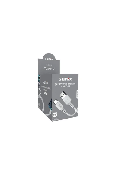 SUNİX 2 Amper Usb / Type-c Şarj Ve Data Kablosu Mcr-30 - Resim 2