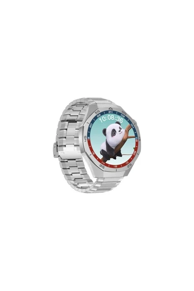 SUNİX Amoled Ekran 48mm Metal ve Silikon Kordonlu Akıllı Saat Gri WT6 Pro ürün görseli 1