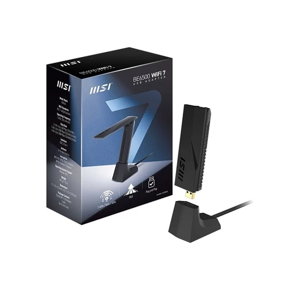 MSI BE6500 Wİ-Fİ 7 USB ADAPTÖR ürün görseli 1