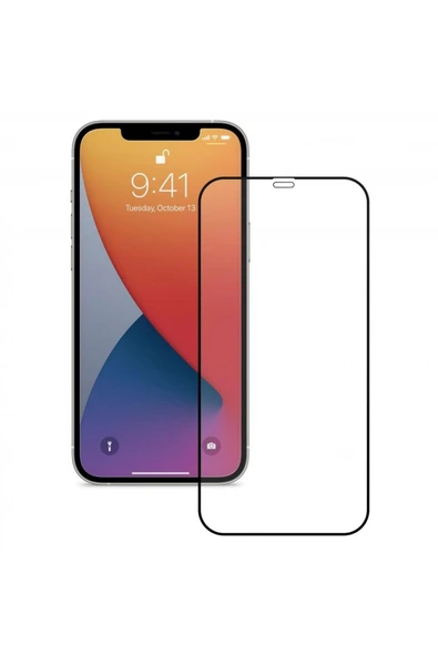 SUNİX Iphone 15 Pro Ile Uyumlu 6d Temperli Ekran Koruyucu Cam Siyah 2 Adet ürün görseli 1