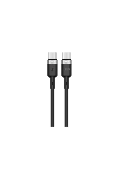SUNİX 120w Usb-c / Type-c Şarj Ve Data Kablosu Siyah Sc-120 ürün görseli 1