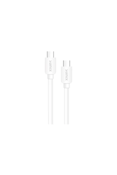 SUNİX 2.1a Type-c / Type-c Şarj Ve Data Kablosu 1m Beyaz Sc-54 ürün görseli 1