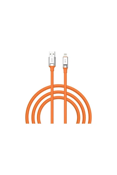 SUNİX 3.4a Lightning Şarj Ve Data Kablosu Turuncu Sc-64 ürün görseli 1