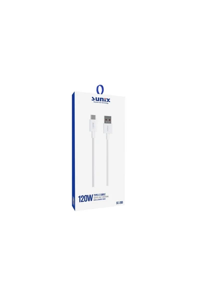 SUNİX 120W Type-C Hızlı Şarj ve Data Kablosu SC-200 - Resim 2