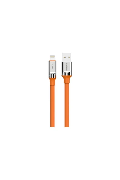 SUNİX 3.4a Lightning Şarj Ve Data Kablosu Turuncu Sc-64 - Resim 2