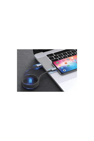 SUNİX 60W Mıknatıslı Usb-C Data ve Şarj Kablosu IP-25 - Resim 2