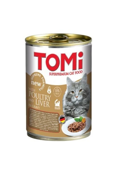 Tomi Kanatlı Eti Ve Ciğerli Kedi Konservesi 400 Gr ürün görseli 1