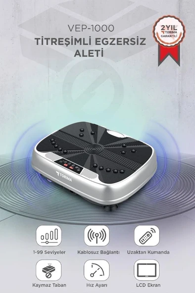 Egzersiz Aleti Kumandalı Yüksek Titreşimli Programlı Kondisyon Aleti VEP1000 Beyaz ürün görseli 1