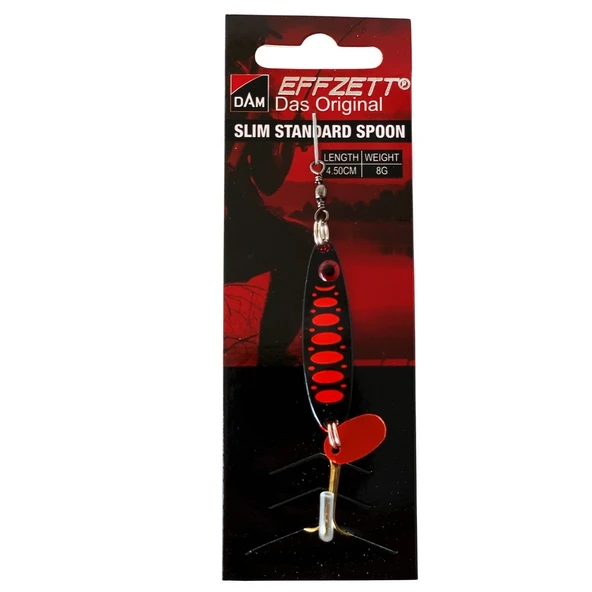 Dam Effzett Standard Spoon Slim 4.5cm 8gr Kaşık Black/Orange UV ürün görseli 1