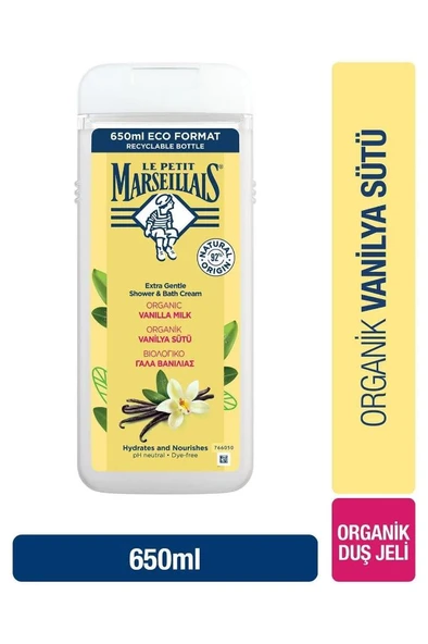 Le Petit Marseillais Duş Jeli Vanılya ve Süt 650 Ml ürün görseli 1