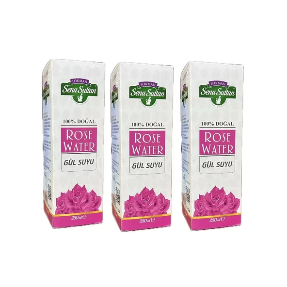 GülSuyu (istilled Rose Water) gıdaya uygun 250 ml, 3Adet ürün görseli 1