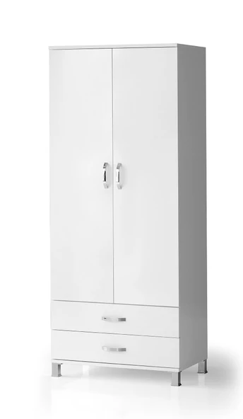 2 Kapılı 2 Çekmeceli Gardrop Elbise Dolabı 79x46x189cm ürün görseli 1