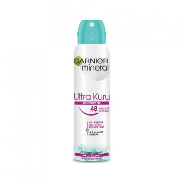Garnier Mineral Ultra Kuru Sprey Deodorant - Resim 2