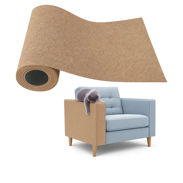 Beylini Kedi Tırmalama Halısı Yapışkanlı Her Yüzeye Uygulanabilir Kesilebilir Mobilya Koruyucu Mat Devetüyü (40X50) ürün görseli 1