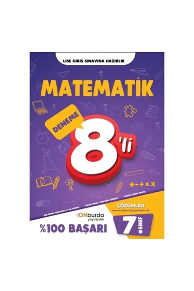 Onburda 7.Sınıf Matematik 8 Deneme ürün görseli 1