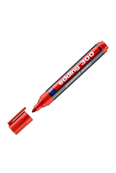 Edding E-300 Permanent Marker Kırmızı Kod: 30002 ürün görseli 1