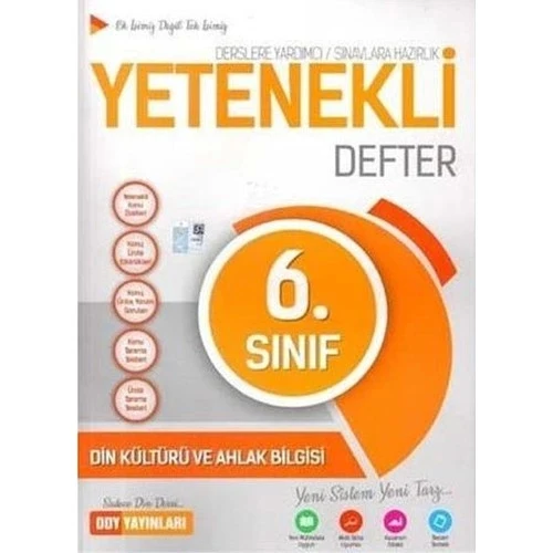 Ddy 6.Sınıf Din Kültürü Yetenekli Defter ürün görseli 1