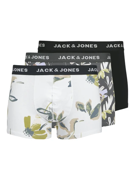 JACK JONES Erkek Desenli Pamuklu 3 lü Boxer Set 12273114 ürün görseli 1