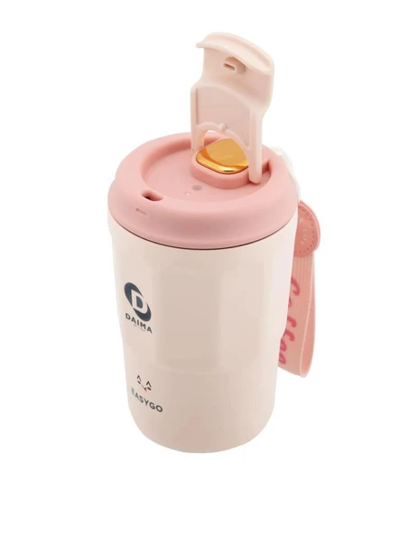 DAİMA EASYGO BARDAK TERMOS PEMBE 380ML - Resim 2
