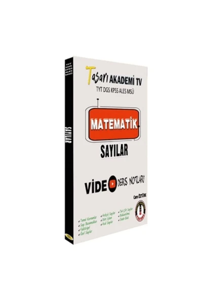 Tasarı Tyt Dgs Kpss Ales Msü Matematik Sayılar Video Ders Notları ürün görseli 1