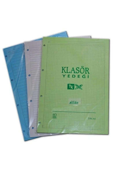 Doru A4 Klasör Yedeği Kareli Mavi Sarı Pembe Yeşil ürün görseli 1