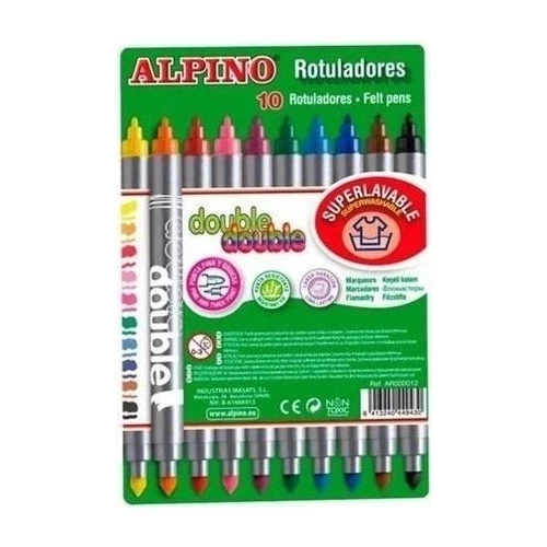 Alpino Douple Çift Uçlu Keçeli Kalem 10 Renk Ar13 ürün görseli 1