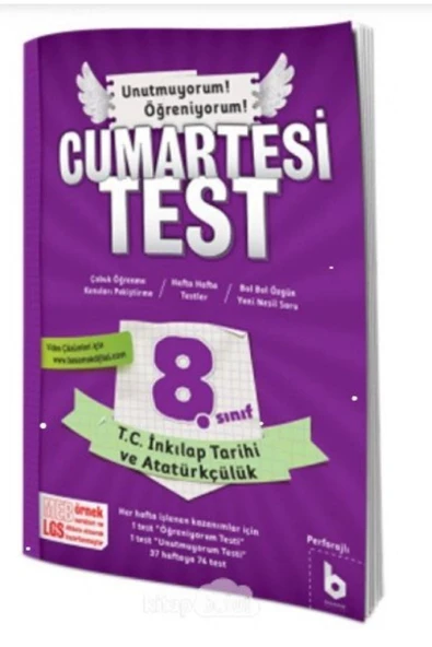 Basamak 8.Sınıf İnkılap Tarihi Cumartesi Test ürün görseli 1