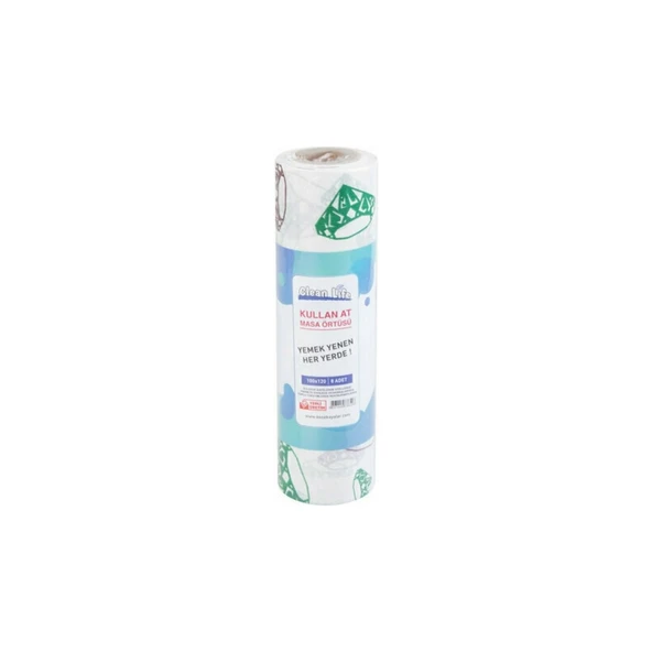 Clean Life Masa Örtüsü Kağıt Kullan At 8 Li 9.6mt 100cmX120cm 6526 ürün görseli 1
