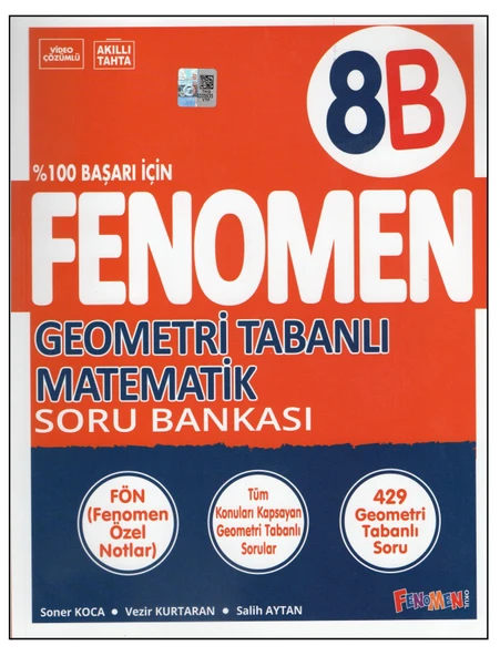 FENOMEN 8. SINIF KÖK 8B MATEMATİK SORU BANKASI ürün görseli 1
