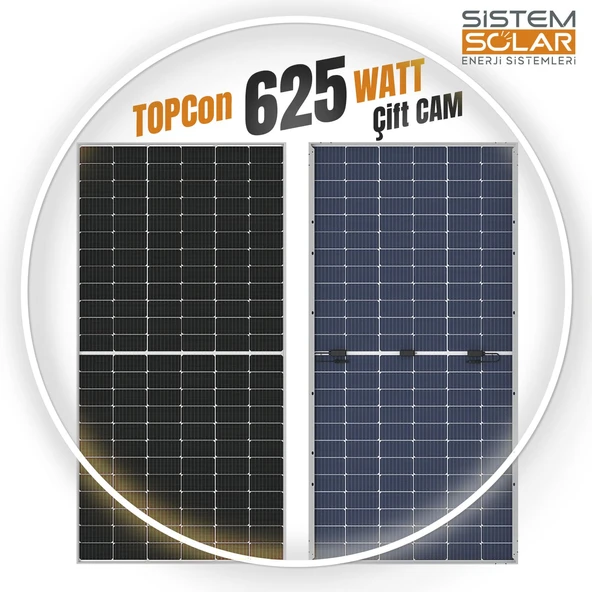 Sistem Solar TOPCon 625w Watt Güneş Paneli Monokristal Paletli ürün görseli 1