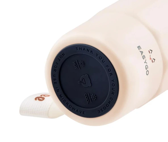 DAİMA EASYGO BARDAK TERMOS BEYAZ 380 ML - Resim 3