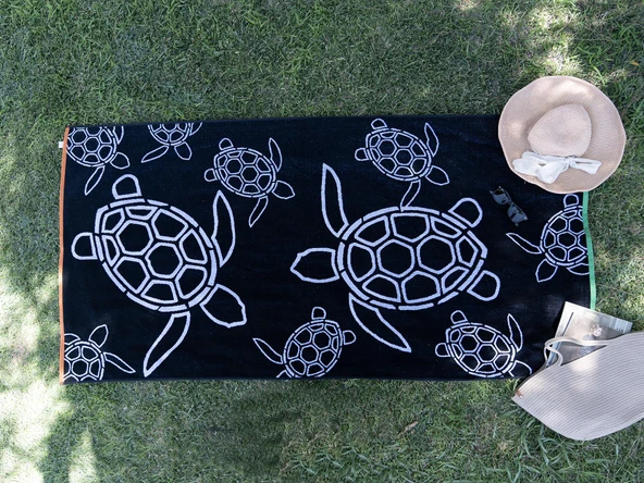 Kadife Tropik Desenli 90x180 cm Outlet Plaj Havlusu Baveno ürün görseli 1