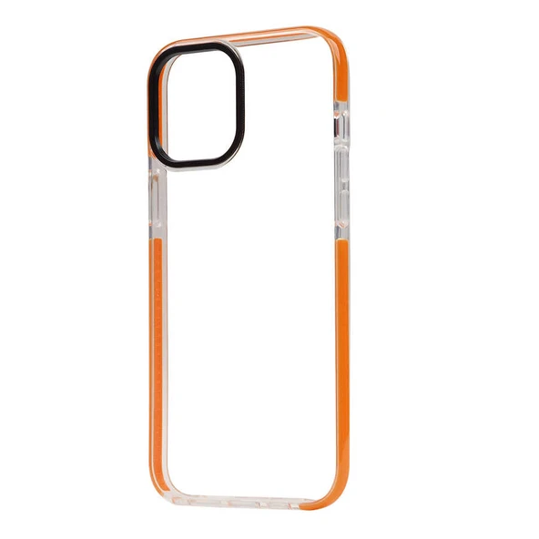 iPhone 12 Pro Max Kılıf Şeffaf Soft Kenar Tırtıklı Tasarım Silikon ürün görseli 1
