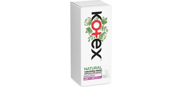 KOTEX NATURAL NORMAL GÜNLÜK PED 28'Lİ ürün görseli 1