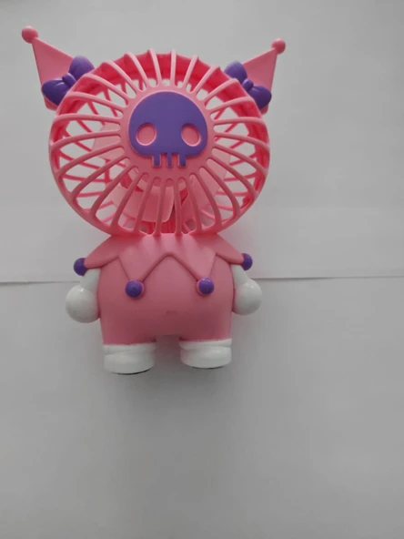Mini El Fanı Şarjlı Telefon Tutuculu  Kuromi  Figürlü 2 Kademeli Taşınabilir Vantilatör Masa El Tipi Serinletici Soğutucu ürün görseli 1