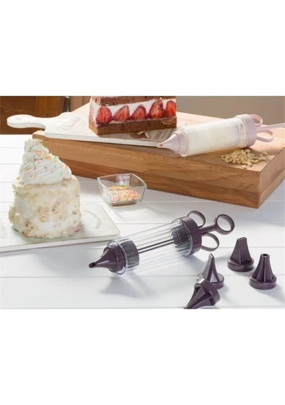 QLUX PASTA KEK SÜSLEME APARATI KREMA SIKMA POMPASI 9 UÇLU L-00134 ürün görseli 1