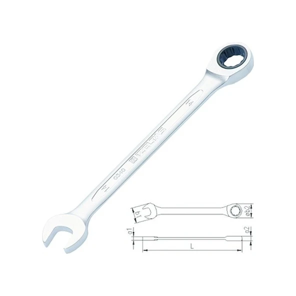 İzeltaş 0340 Cırcır Kombine Anahtar 17 Mm - 0340020021 ürün görseli 1