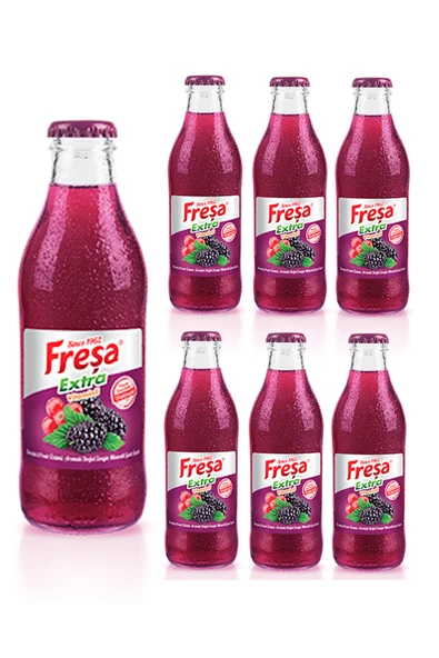 Freşa Extra Karadut Frenk Üzümü Mineralli Gazlı İçecek 200 ml x 6 Adet ürün görseli 1