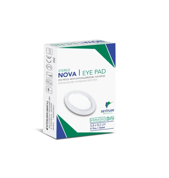 NOVA EYE PED STERİL YETİŞKİN GÖZ PEDİ 5 Lİ 1 PAKET (göz kapama bandı) ürün görseli 1