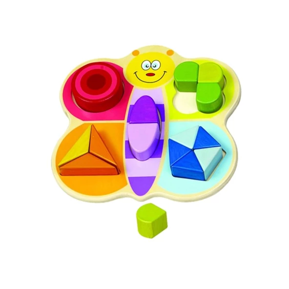Geseus Hongji Eğitici ve Öğretici Sağlıklı Ahşap Geometrik Şekilli Bloklar 15 Parça ürün görseli 1
