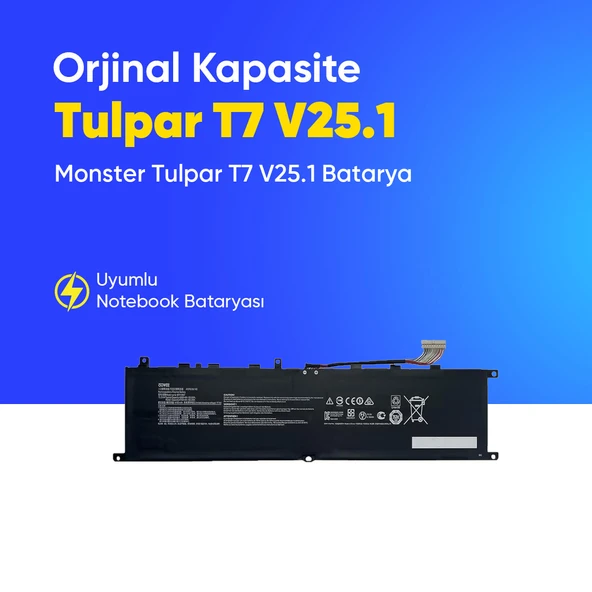 Monster Tulpar T7 V25.1 Batarya Pil – Yüksek Performanslı, Uzun Ömürlü, Orijinal Uyumlu Güç Kaynağı ürün görseli 1