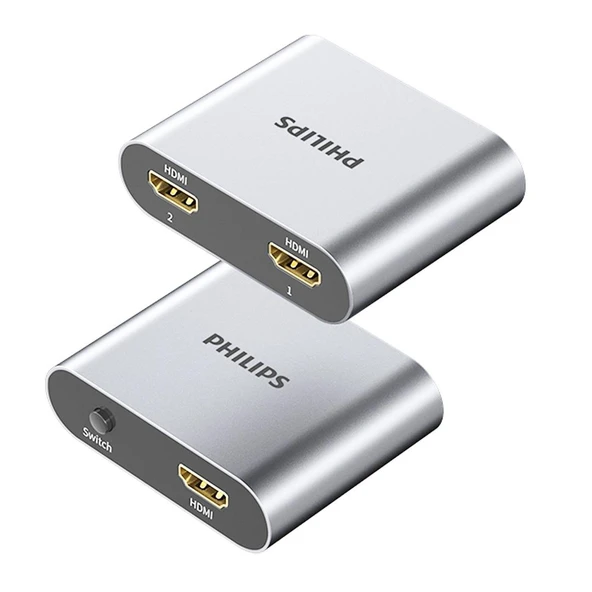 Philips SWR9101A/93 4K HDMI Çift Yönlü Anahtar 2 Giriş - 1 Çıkış Yüksek Çözünürlüklü HDMI Switch ürün görseli 1