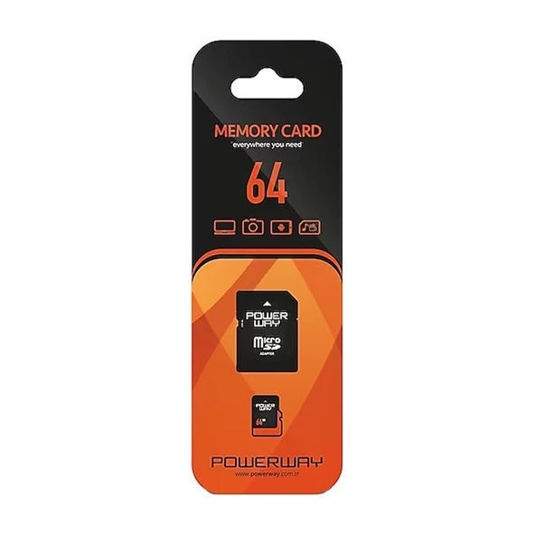 Powerway PWR-64 64GB Micro SD Hafıza Kartı ürün görseli 1