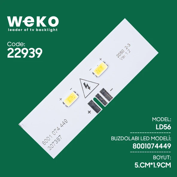 Buzdolabı İç Aydınlatma Ledi Ld56 8001 074 449 307387 2 Çipli ürün görseli 1