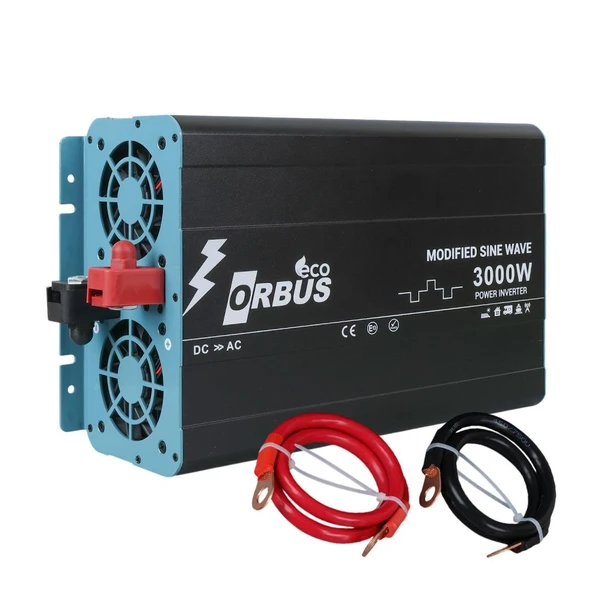 Orbus ORB3000M 12 Volt - 3000 Watt Eco Modified Sinus İnverter ürün görseli 1
