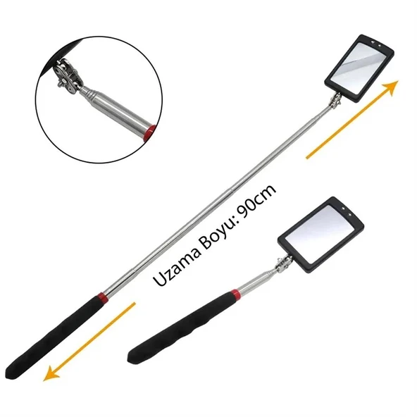 Powermaster PM-26176 Teleskopik Katlanır Ayna - Resim 2