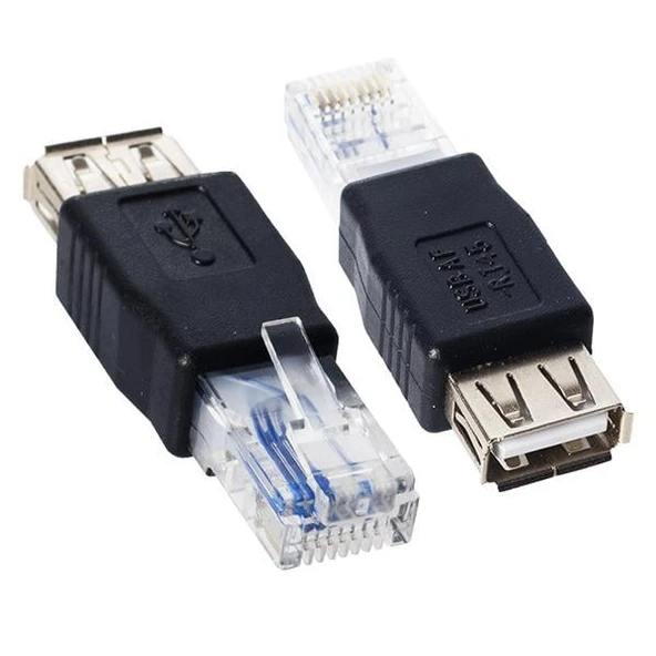 Powermaster RJ 45 Erkek Usb A Dişi Ethernet Çevirici Jack ürün görseli 1