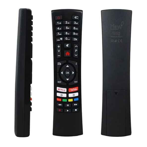Vestel RC4390 30100824 - 49FD7400 / Telefunken D40U297M4CW Netflix-Youtube Tuşlu Küçük Kalıp Lcd-Led Tv Kumanda ürün görseli 1