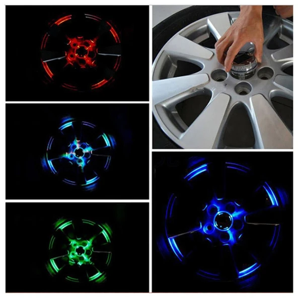 Sunup Led Işıklı Araba Tekerlek Göbek Kapağı - Resim 2